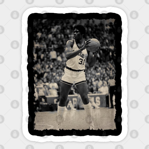 vintage - basketball - cazzie - russell - photo Sticker by framehead